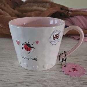 Love Bug Pink and White Mug